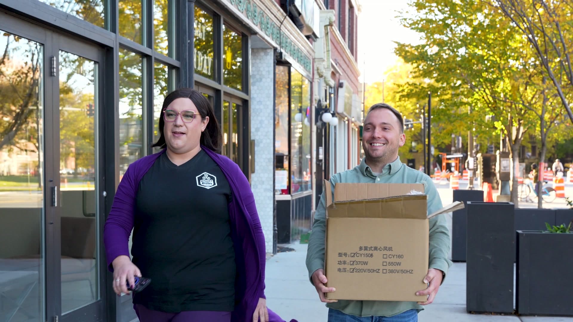 Kismet Coffee Roasters founders at the storefront